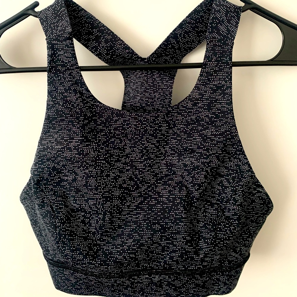 Lululemon Black/White Sports Bra Size 8